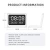 Multifunctional Digital Mirror Clock 15W Wireless Charging Alarm Clock with Large Dimmable Display