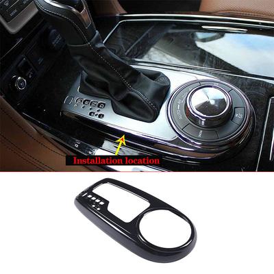 For Infiniti QX80 2013-18 For Nissan Patrol Y62 2016- Central Control Gear Decoration Frame Sticker Car Interior Accessories