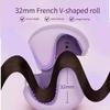 French Egg Roll Curling Iron - Wave Pattern Ion Hair Clips Curling Tool, Suitable for Large Wave Curls and Wool Curls