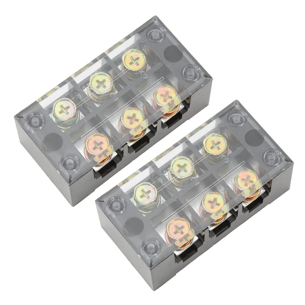 Terminal Strip Block Large Current Easy Wiring Ground Circuit Terminal Block 600V 60A 3 Positions