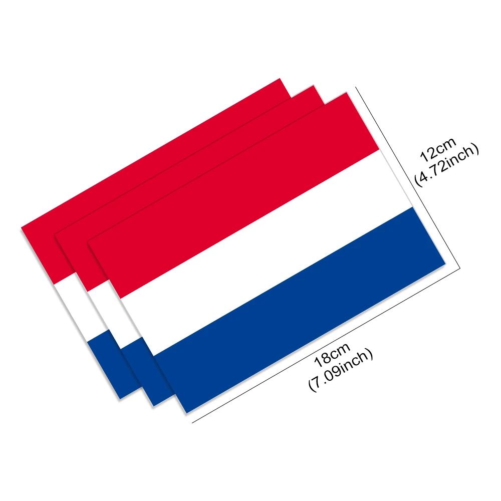 

3PCS Dutch Flag Car Stickers Netherlands Vinyl Decals Vehicle Accessories For Volkswagen Kia Toyota BMW Skoda Renault Tesla VW