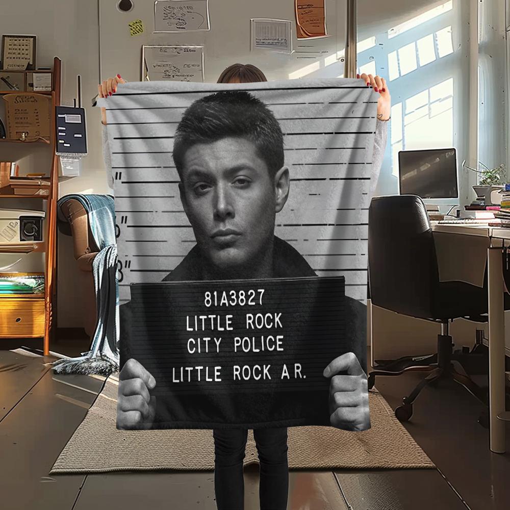 1 st Dean Winchester Tryck Flanellfilt, Högkvalitativ Alla Årstider, Heminredning, Värme och Komfort, Perfekt för Julklappar