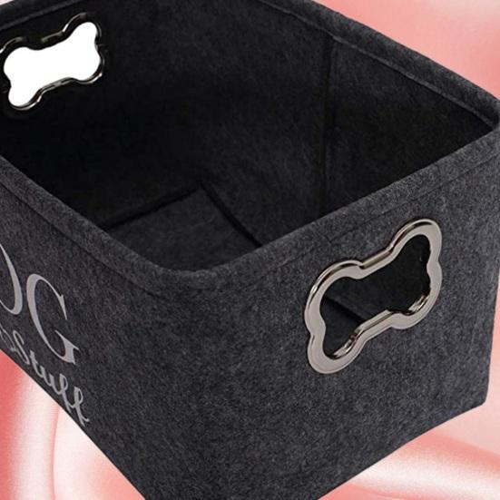 Boîte de rangement pour jouets pour animaux de compagnie avec poignée, panier de rangement pratique pour vêtements, couvertures, jouets, organisateur pour la maison