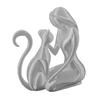 Abstract Women Cat Figurine 3D Printed Female Kitten Statue Sculpture Home Office Desktop Decoration Ornament