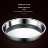 Large Thickened Stainless Steel Round Steaming & Serving Plate