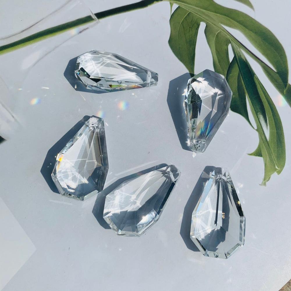 

5 шт 38 мм капля воды груша цистал кулон DIY аксессуары для люстр часть подвесной ловец солнца призма ювелирные изделия аксессуар ремесло