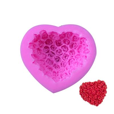 Moule à gâteau Fondant en Silicone, chocolat, amour, Rose, cuisson, outil époxy, moule à savon fait à la main
