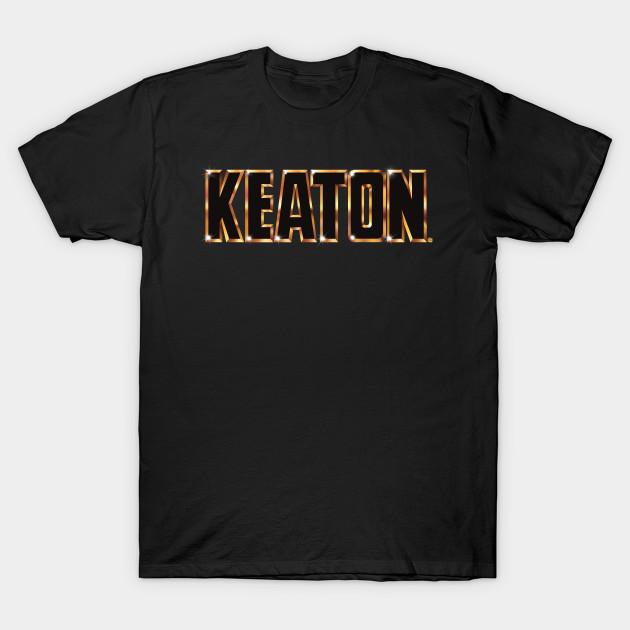 Men Black Print T-shirt Michael Keaton Bat Title Logo No-Cut Transfer Paper Print Cotton Tshirt M чёрный