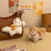 Car Ornaments Cute Cartoon Yuanbao Pony Plush Keychain Pendant Kawaii Horse Year Key Ring Decoration Accessories Gifts