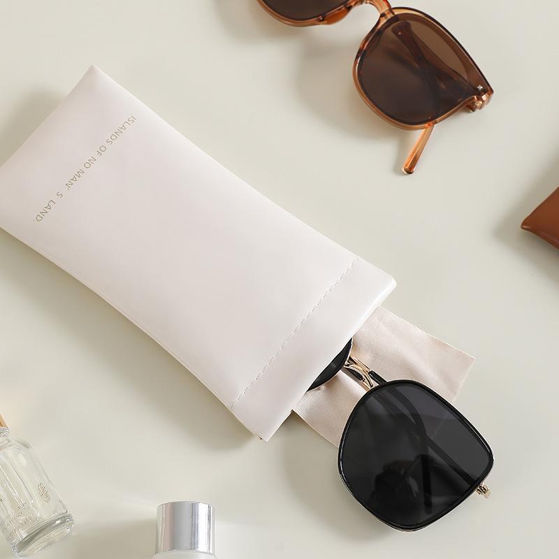 Leather Glasses Bag Sunglasses Storage Pouch Portable Myopia Glasses Organizer Student Glasses Protective Case Cover