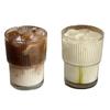 400ml Glasmugg Transparent Läckagesäker Kaffemugg Högtemperaturbeständig Tekopp Vattenflaska Dryckesvaror med Lock och Sugrör