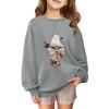 Children's Fashionable Casual Long-sleeved Loose Christmas Print Pullover Sweatshirt