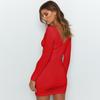 V-neck Long Sleeve Package Hip Autumn/winter Sexy Dress for Women