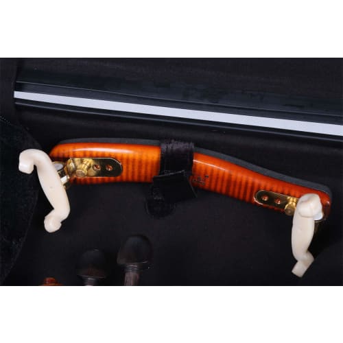 Yinfente 4/4 Violin Case, Carbon Fiber, Fiberglass, Rectangular, Strong Light, Full Size, with Music Bag, Silver Color