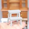1:12 Dollhouse Mini Stool Exquisite Details Realistic Appearance Double-deck Step Stool Doll House Accessory
