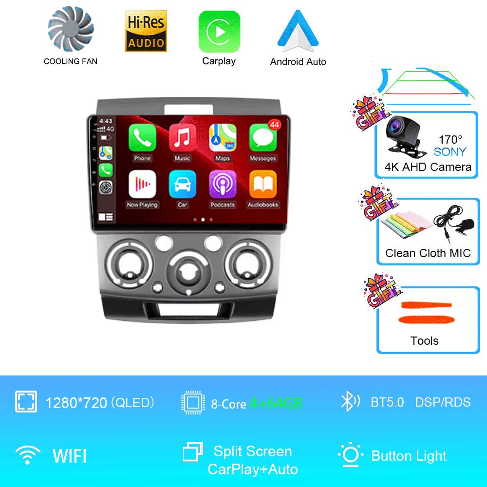 Car Radio 9" Android 14 For Ford Everest Ranger Mazda BT50 BT-50 2006 2007 - 2010 Stereo GPS Navigation Multimedia Video Player