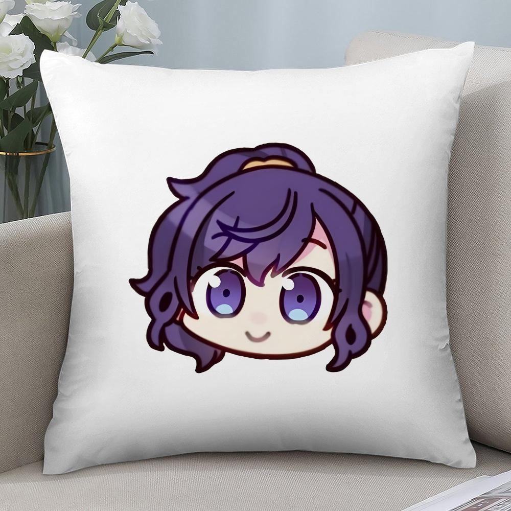 A-Asahina Mafuyu Chibi Pillow Case 3D Print Polyester Fiber 40*40 Cm Home Sofa Throw Pillow Cover Decoration Festival Gift
