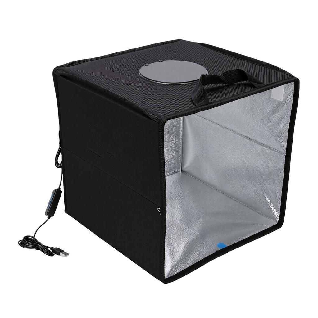 Photography Light Box 12x12 Inch Professional Dimmable Photo Studio Light Box with 6 Backdrops with 120 Light Beads for