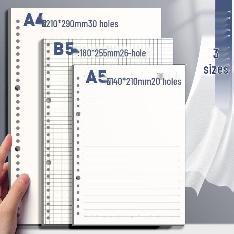 Retro B5 Verdicktes A5 Ringbuch - Hochwertig, Schlichtes Design, Herausnehmbare Seiten, Perfekt für Schüler