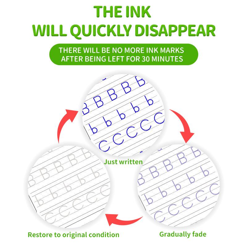 Children's All-English Recessed Groove Copybook: Letters, Numbers, Drawing for Ages 3-5 - Pen Control & Early Education