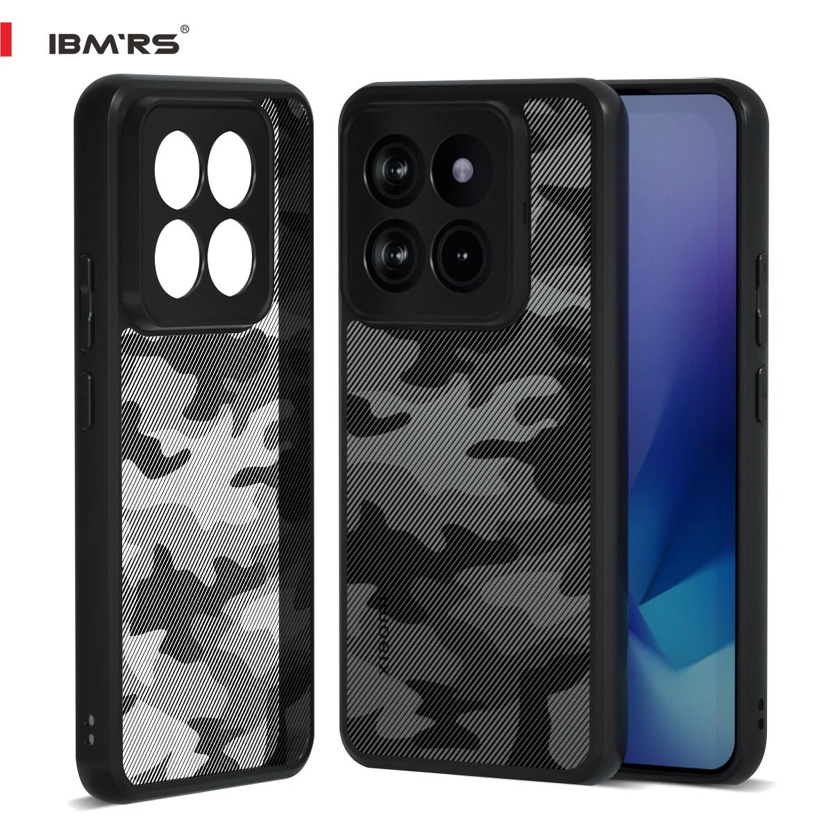 

(В комплекте ремешок на запястье)IBMRS [двойное покрытие против царапин] для Xiaomi 14pro Прозрачный чехол, камуфляжный противоударный матовый чехол для телефона Art Camo