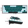 68-Key Wired Mechanical Gaming Keyboard - Hot-Swappable Blue Switches, Dual-Color Injection Keycaps, Ice Blue Backlight