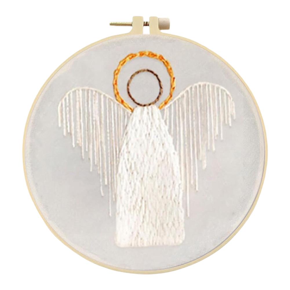 Nativity Stamped Cross Stitch Embroidery Kits with Hoop Cloth Color Thread