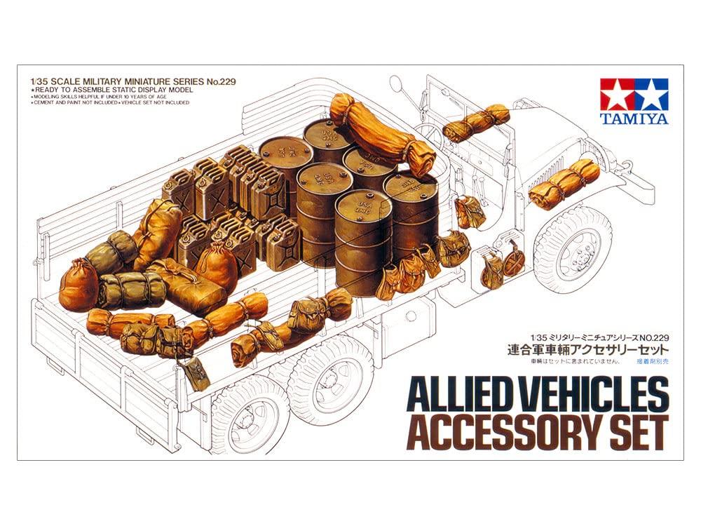 Tamiya 1/35 Military Miniature Series No. 229 Allied Vehicle Accessory Set Plastic Model 35229