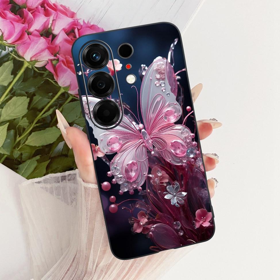 For Tecno CN5 Case For Tecno Camon 50 4G Cover Fashion Butterfly Cute Cat Cool Painted Soft Phone Casing For Techno Camon50 4G