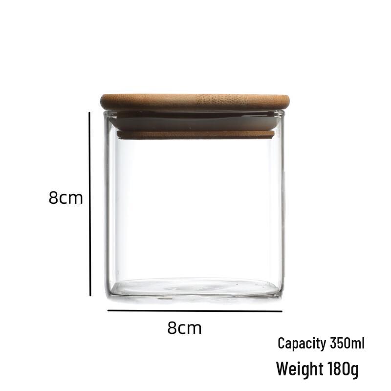 High Borosilicate Glass Storage Jar with Bamboo Lid