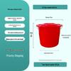 ZISIZ Thickened Plastic Bucket with Lid