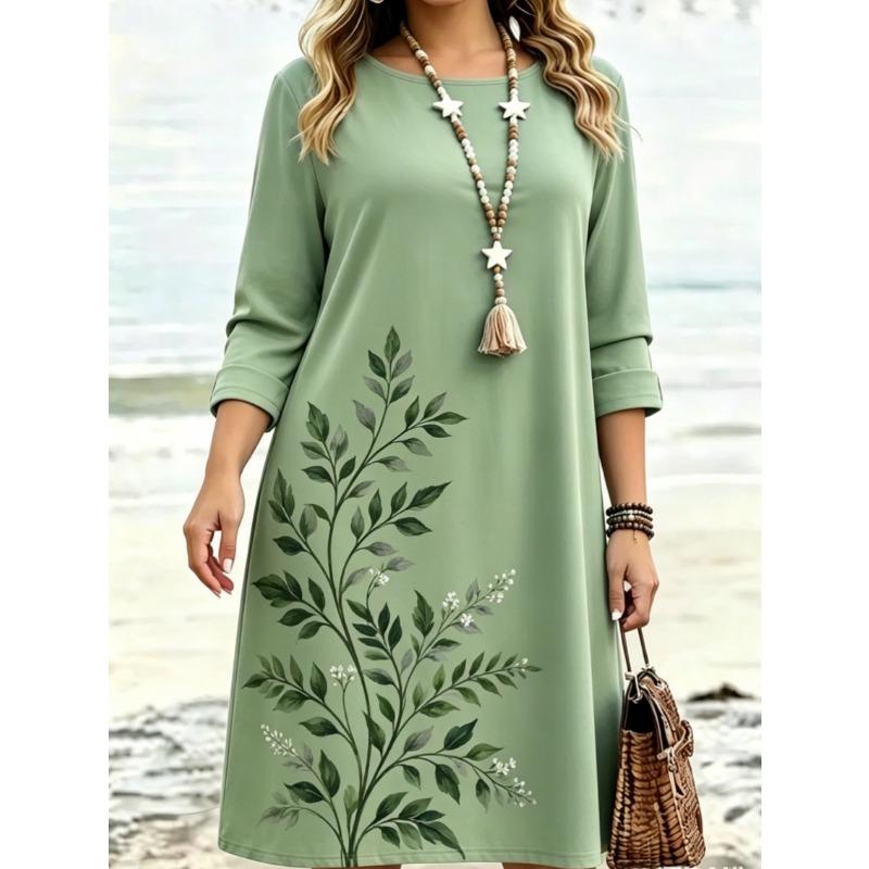 Autumn and winter women's long-sleeved casual dress