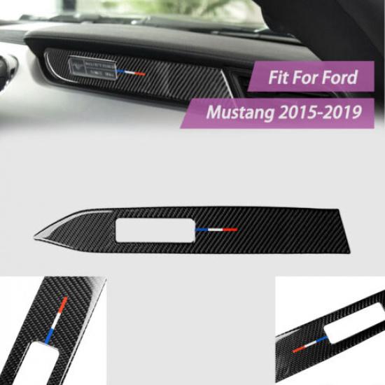 Декоративная накладка на центральную панель из углеродного волокна для Ford Mustang 2015-19