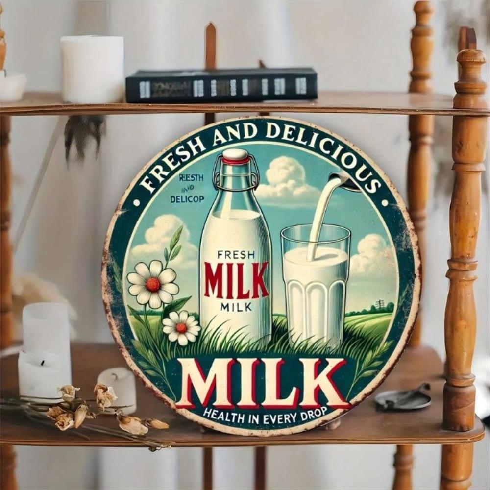 Vintage Aluminum Farmhouse Wall Sign Metal Art Decor 8x8 Rustic Kitchen Home Decor Metal Tin Sign