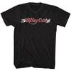 Motley Crue Rotes und Weißes Logo Schwarzes T-Shirt für Erwachsene