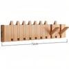 [Wall-Mounted Coat Rack] 1pc Natural Wood Wall-Mounted Coat Rack with Hooks -Piano-Shaped Accordion Design,Walnut Finish,Space-Saving Vertical Storage