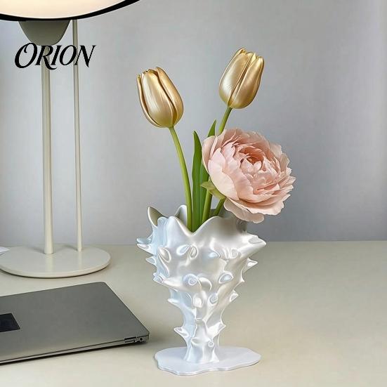 Non Fragile Tabletop Vase Creative 3D Printed Flower Vase, Modern Decorative Minimalist Container, Elegant Aesthetic for Living Room Artistic