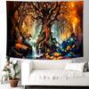 Delur Magical Forest Tapestry Fantasy Tree of Life Fairy Tale Enchanted Mystical Forest Tapestry Psychedelic Nature Landscape Wall Hanging Headboard