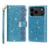 For iPhone 17 Pro Case Starry Sky Carving Leather Wallet Phone Cover with Wrist Strap