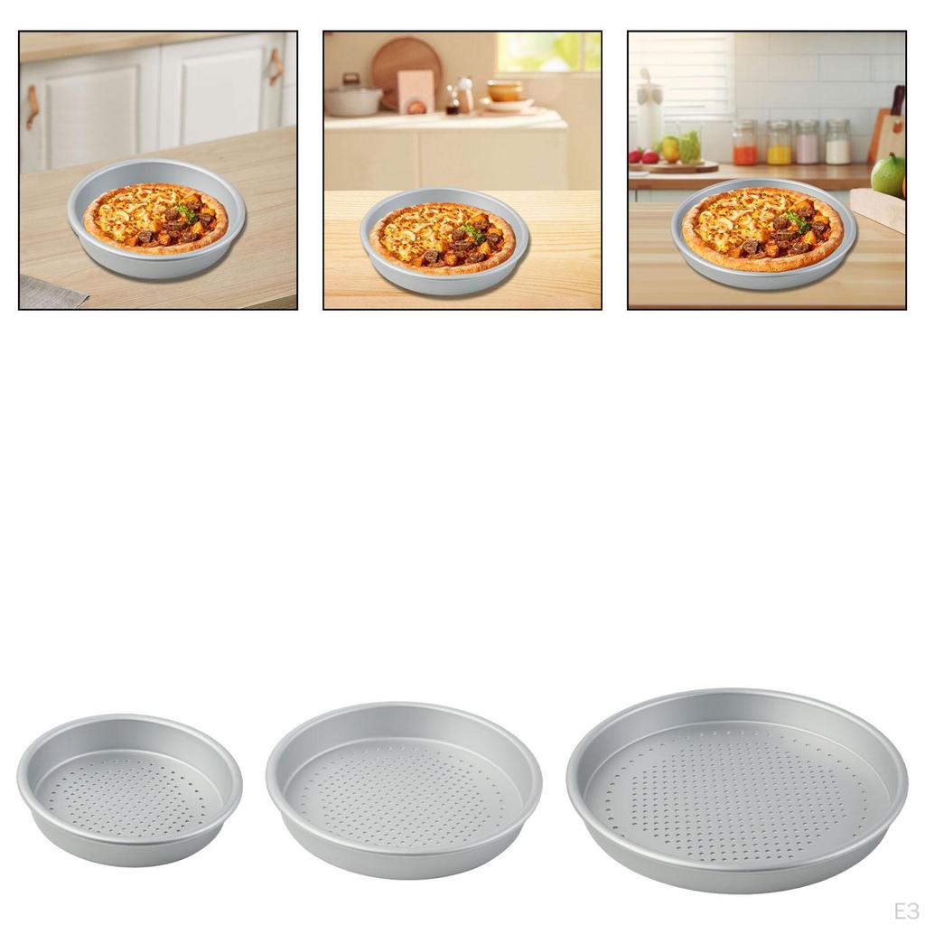 Plaque à pizza perforée en alliage d'aluminium Ustensiles de cuisine Polyvalente, Plateau de cuisson pour pizzas au four Rond pour