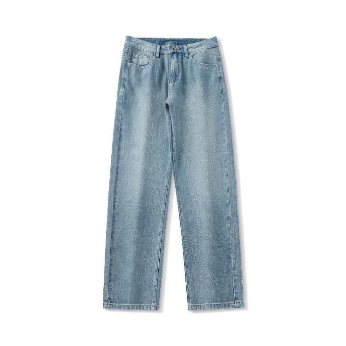 

Новые весенне-летние японские свободные джинсы прямого кроя для мужчин, универсальные джинсы 40 синий