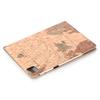 For iPad Pro 13 (2025)/13 (2024) Case Wallet Map Pattern PU Leather Folio Tablet Cover Auto Wake/Sleep
