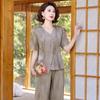 Completo Elegante da Donna a Due Pezzi con Maniche Corte