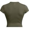 Under Armour Logo Round Neck Pullover Casual Sports Short Sleeve T-Shirt Women T-Shirts Dark-Green 1387729-390