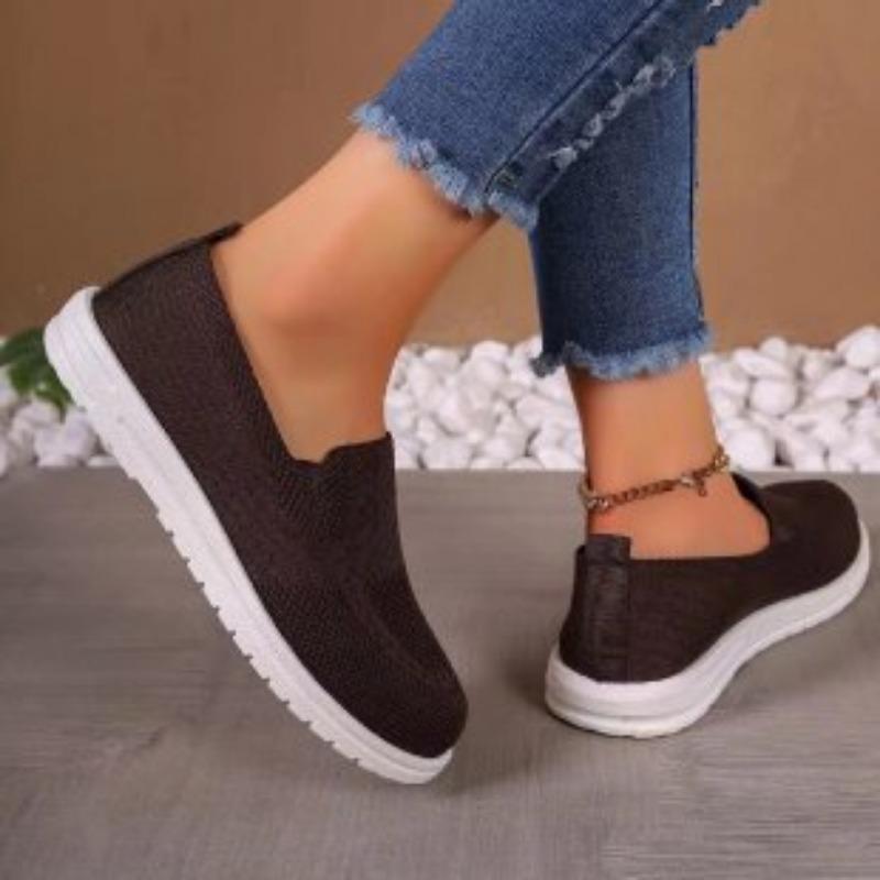 Large Size Fly-woven One-pedal Low-top Single Shoes Women's Breathable Feet Light Lazy Board Shoes Wish