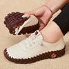 Sneakers Damenschuhe Loafer Schnürer Leder Flach Frühling Lässig bequem Mutter Schuh Chaussure Femme