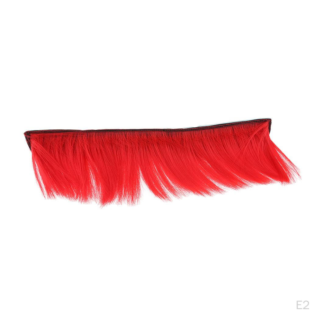 Motorcycle Skinhead Wig Punk Helmet Mohawk Costumes Hairpiece Red