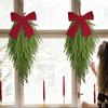 60cm Simulated Soft-Glue Norfolk Needle Wall Hanging Christmas Tree Upside Down Vine Green Plant Holiday Decoration