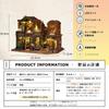 moin moin Dollhouse Miniature DIY Kit Scale no Antique Retro Style LED Light Acrylic Case Set, 1/24 [English Instructions], "Kourou Shojo" (Bookstore