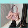Trendy And Stylish Bowknot Shoulder Bag For Women With Casual Chic Design In Black White Pink